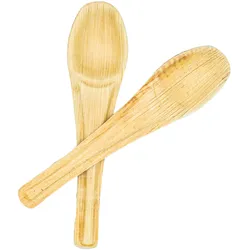 WISEFOOD 25 Löffel - Palmblatt Löffel Einweg 15 cm - Einweglöffel