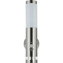 Easylight Außenwandleuchte Edelstahl 34,0 cm inkl. Bewegungsmelder E27 IP44 silber/weiß