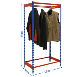 Proregal Garderobenständer Proregal 120 x 150 x 50 cm Blau