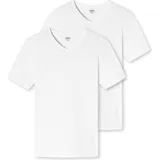 SCHIESSER Uncover by SCHIESSER Herren T-Shirt 2er Pack - V-Ausschnitt Weiß