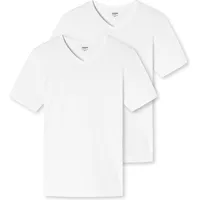 SCHIESSER Uncover by SCHIESSER Herren T-Shirt 2er Pack - V-Ausschnitt Weiß