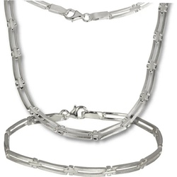 SilberDream Schmuckset SilberDream Collier & Armband matt Trendy (Schmuckset, 2-tlg., Schmucksets), Damen Schmucksets aus 925 Sterling Silber, Farbe: silber silberfarben