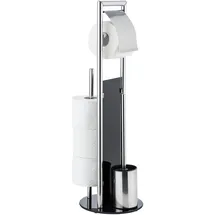 Wenko WC-Bürstengarnitur Ravina Silber/Schwarz 3in1