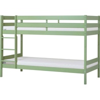 Hoppekids Etagenbett »ECO Comfort Kinderbett 90x200 oder 70x160 aus Massivholz in 4 Farben«, grün