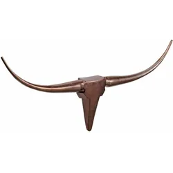 Kadima Design Dekoratives Bull Geweih M, Aluminium, für einzigartiges Jagdambiente, hochwertige Verarbeitung, abstraktes Design. Bronze, 100x6x40 cm