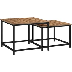 HOMCOM Couchtisch Spanplatte, Stahl