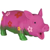 Trixie Schwein mit Blumen & Tierstimme Latex 20 cm