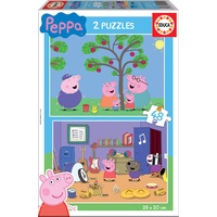 Educa - Peppa Pig, Kinderpuzzle, Puzzle-Set mit 2x48 Teilen. Puzzle für Kinder ab 4 Jahren (15920)