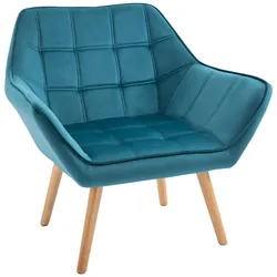 HOMCOM Einzelsessel Polyester, Gummiholz