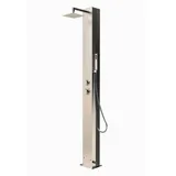 HAF Solardusche Ideal Solar Gartendusche TRINIDAD V2A Solardusche 25L Edelstahlfront (Pooldusche mit Einhebelmischer, Mit 25L Solartank aus Aluminium), WPC Bodenplatte separat erhältlich Trinidad