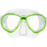 Cressi Perla Jr Mask - Schnorchelmaske, Transparent/Lime, Einheitsgröße, Junior Unisex
