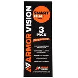 armor vision Smartfilm Hydrophobe Klebefolie Motocross Brille 62Mm 3Er Pack
