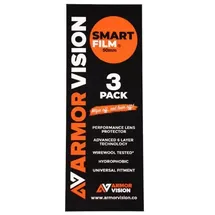 armor vision Smartfilm Hydrophobe Klebefolie Motocross Brille 62Mm 3Er Pack