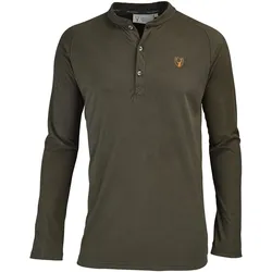 Hubertus Funktionsshirt mit Knopfleiste, oliv, 3XL