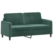 vidaXL 2-Sitzer-Sofa Dunkelgrün 140 cm Samt