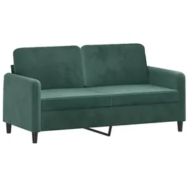vidaXL 2-Sitzer-Sofa Dunkelgrün 140 cm Samt