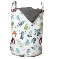 ABAKUHAUS Außerirdischer Wäschesack, Mechanische Roboter Futuristisch, Wäschekorb mit Griffen