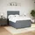 vidaXL Boxspringbett 140 x 200 cm Dunkelgrau