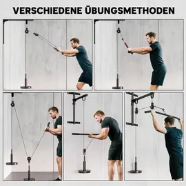 sportnow Latzugmaschine Schwarz