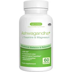 Igennus Ashwagandha KSM-66 Wurzelextrakt mit L-Theanin & Magnesium