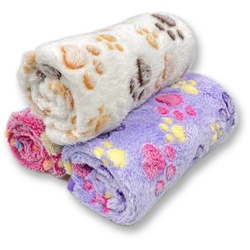 GelldG Tierdecke Hundedecke Katzendecken Waschbar und Flauschig beige|lila|rosa