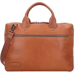 Plevier Rock Flint Aktentasche RFID Schutz Leder 41 cm Laptopfach  braun