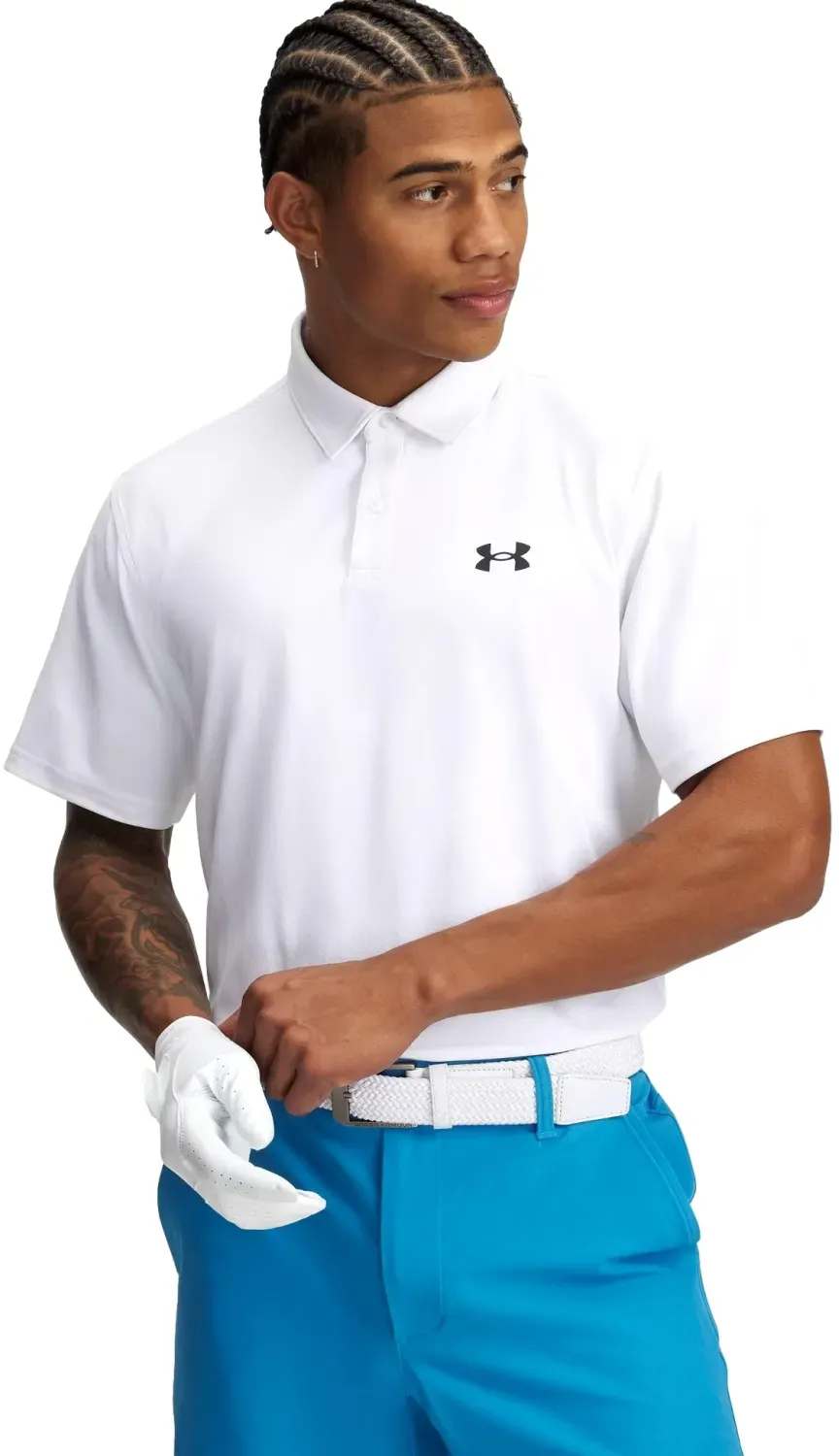 Under Armour Polo T2G Pique, weiss