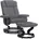 MCombo Relaxsessel 9019 Kunstleder 77 x 100 x 132 5 Grau mit Hocker