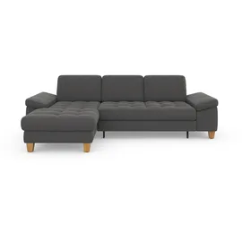 sit&more Ecksofa SIT & MORE "Westham L-Form", grau, B:275cm H:88cm T:172cm, 90% Polyester 10% Polyamid, Sofas, Ecksofa, mit Recamiere, mit oder ohne Bettfunktion, Bettkasten, Füße Eiche