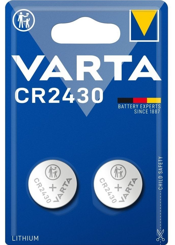 VARTA LITHIUM Coin CR2430, 2er Blister Batterie Batterie