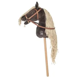 HKM Hobby Horse -Mini- Steckenpferd aus weichem Plüsch - Dunkelbraun