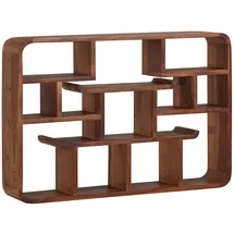 FineBuy Hängeregal 80 x 55 x 15 cm Braun