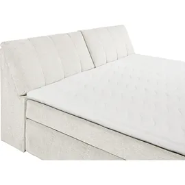 ed exciting design Boxspringbett "Elkford, Familienbett in der Größe 240x200cm", ivory, B:250cm L:240cm, 100% Polyester, Komplettbetten, Boxspringbett, inkl. Stauraum im Kopfteil