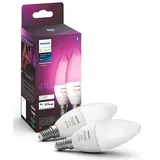 Philips Hue White and Color Ambiance 6W E14 2er-Set