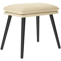 VidaXL Fußhocker Creme 45x29,5x35 cm Stoff vidaXL