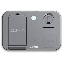 Veho DS-7 Qi, Drinnen, Kabelloses Aufladen, Silber