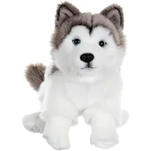 gipsy toys Sitzender Hund 25 cm Grau