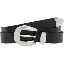 Hüftgürtel LASCANA "Hosengürtel", Damen, Gr. 80, schwarz, Lederimitat, casual, Gürtel, Schnalle im Western Look, Cowboy, Gürtel, Jeansgürtel, Westerngürtel