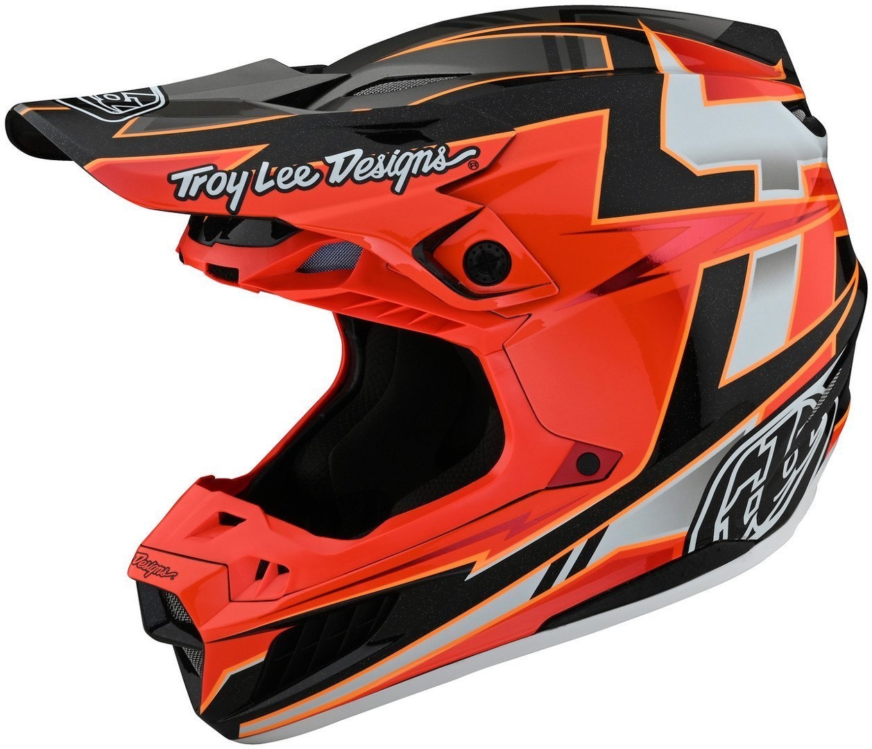 Troy Lee Designs SE5 Graph Motorcross Helm, zwart-rood, XL Voorman