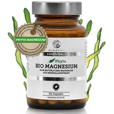 QIDOSHA® Bio Magnesium Kapseln hochdosiert, 525mg pflanzliches Magnesium bio je Tagesportion, 60 Kapseln im Glas, Magnesium aus Bio Meersalat Ulva lactuca, Meerlattich Magnesium, vegan, laborgeprueft