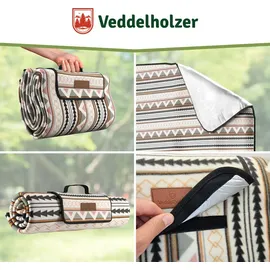 Veddelholzer Boho Picknickdecke 200 x 200 cm wasserdicht