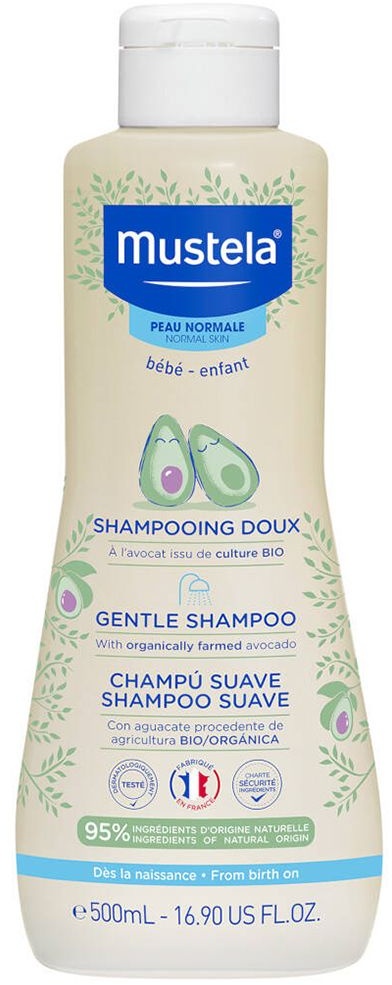 Mustela Bébé Shampooing Doux peau normale 500 ml shampooing