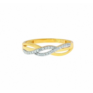 Adelia´s Fingerring 333 Gold Ring mit Zirkonia, Goldschmuck für Damen goldfarben 54