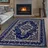 OTTO home Oriental Kurzflorteppich 60 x 110 cm Blau/Silber