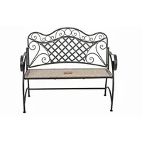 Gravidus Bank Metallbank Gartenbank Parkbank Sitzbank Garten Balkon Terrasse