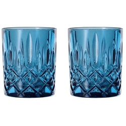 Nachtmann Whiskyglas Noblesse Vintage Whiskybecher 295 ml 2er Set, Glas blau