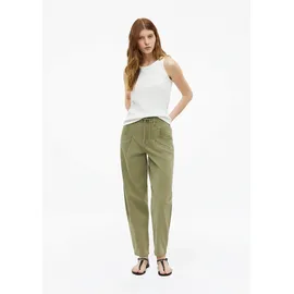 s.Oliver Ankle-Hose mit Barrel Leg und Garment Dye Grün 44