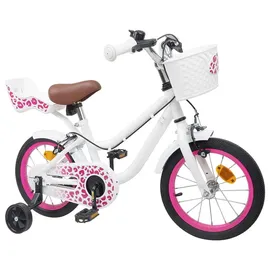 vidaXL Kinderfahrrad Mit Stützrädern 14 Zoll weiß