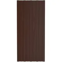 vidaXL Dachpaneel 12 Stk. Braun 100 x 45 cm Verzinkter Stahl