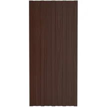 vidaXL Dachpaneel 12 Stk. Braun 100 x 45 cm Verzinkter Stahl